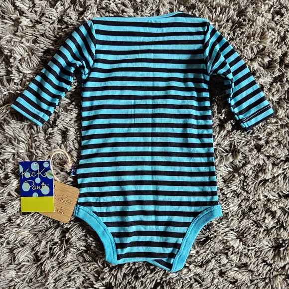 New! Kickee Pants Striped bamboo onesie - Picture 4 of 7